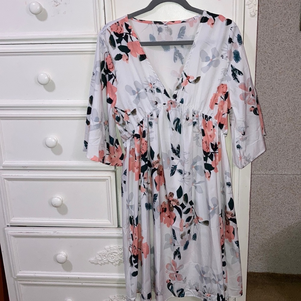 White flower dress